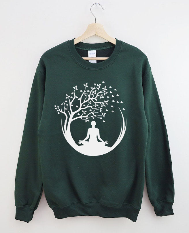 Yoga Tree circle Sweatshirt
