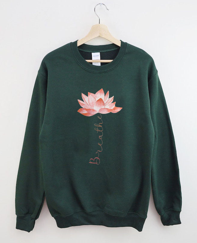 Lotus Flower Breathe Yoga Sweatshirt