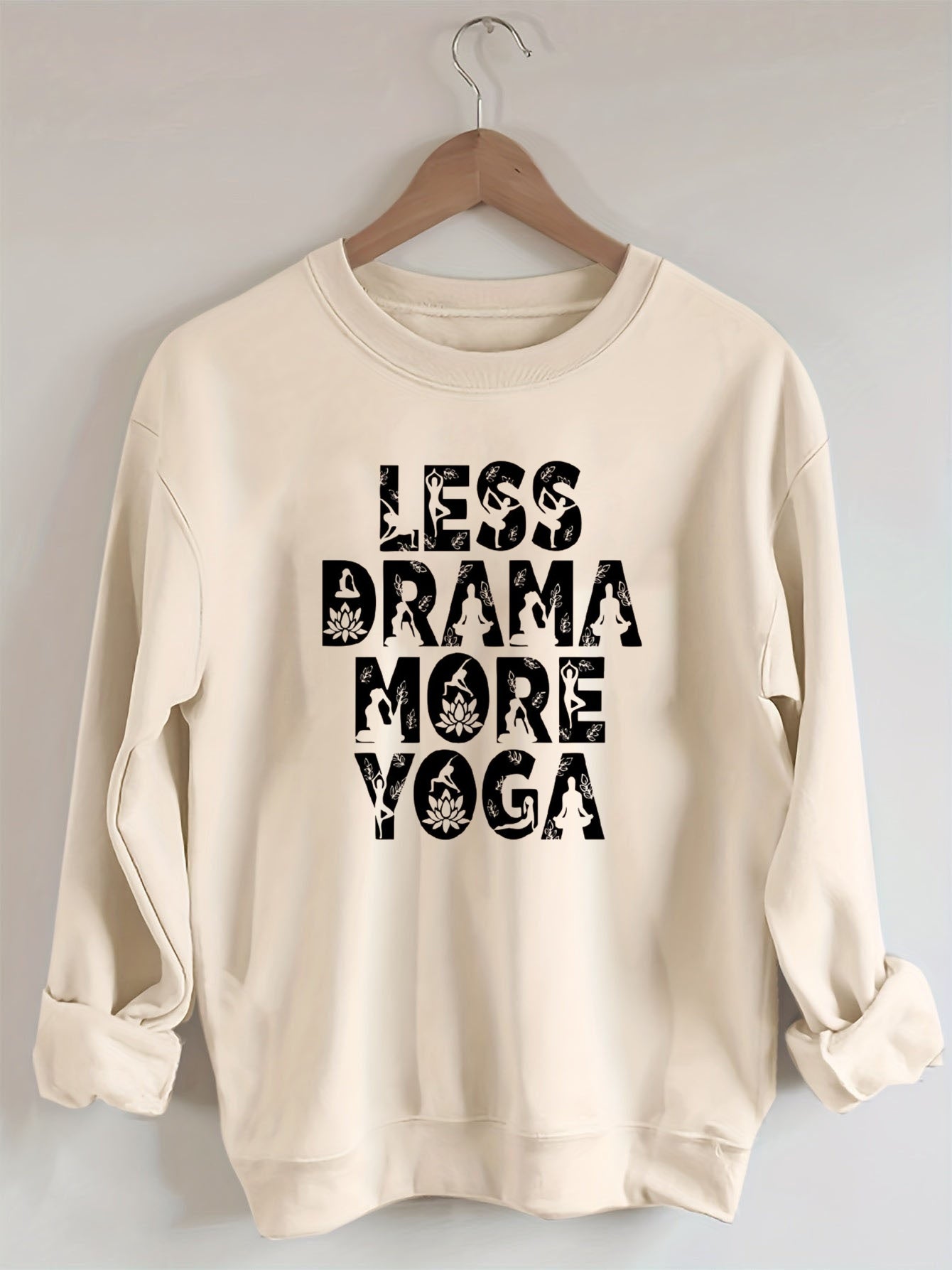 Less Drama More Yoga Mental Health Positive Sweatshirt
