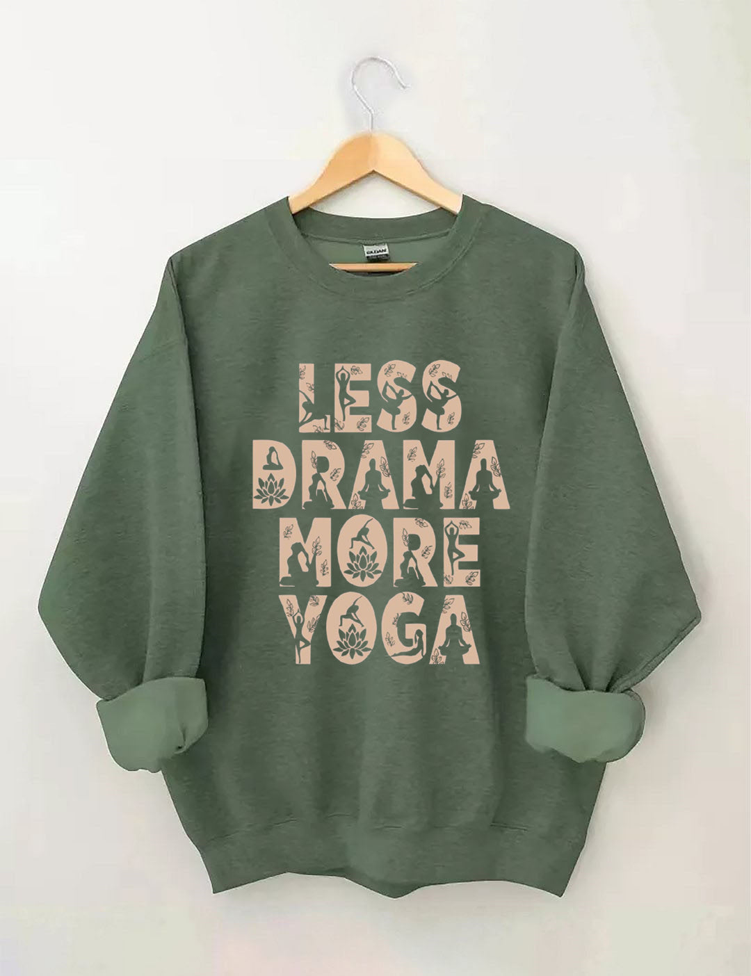 Less Drama More Yoga Mental Health Positive Sweatshirt