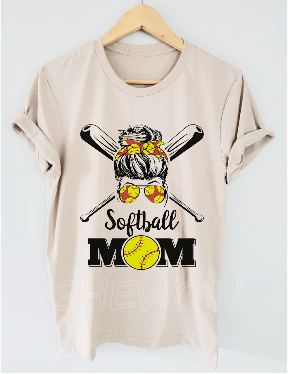 Softball Mom Bun T-Shirt