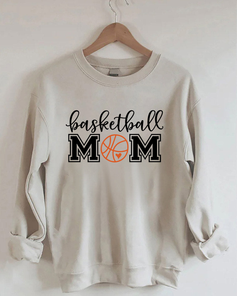 Basketball Mom Printed Sweatshirt