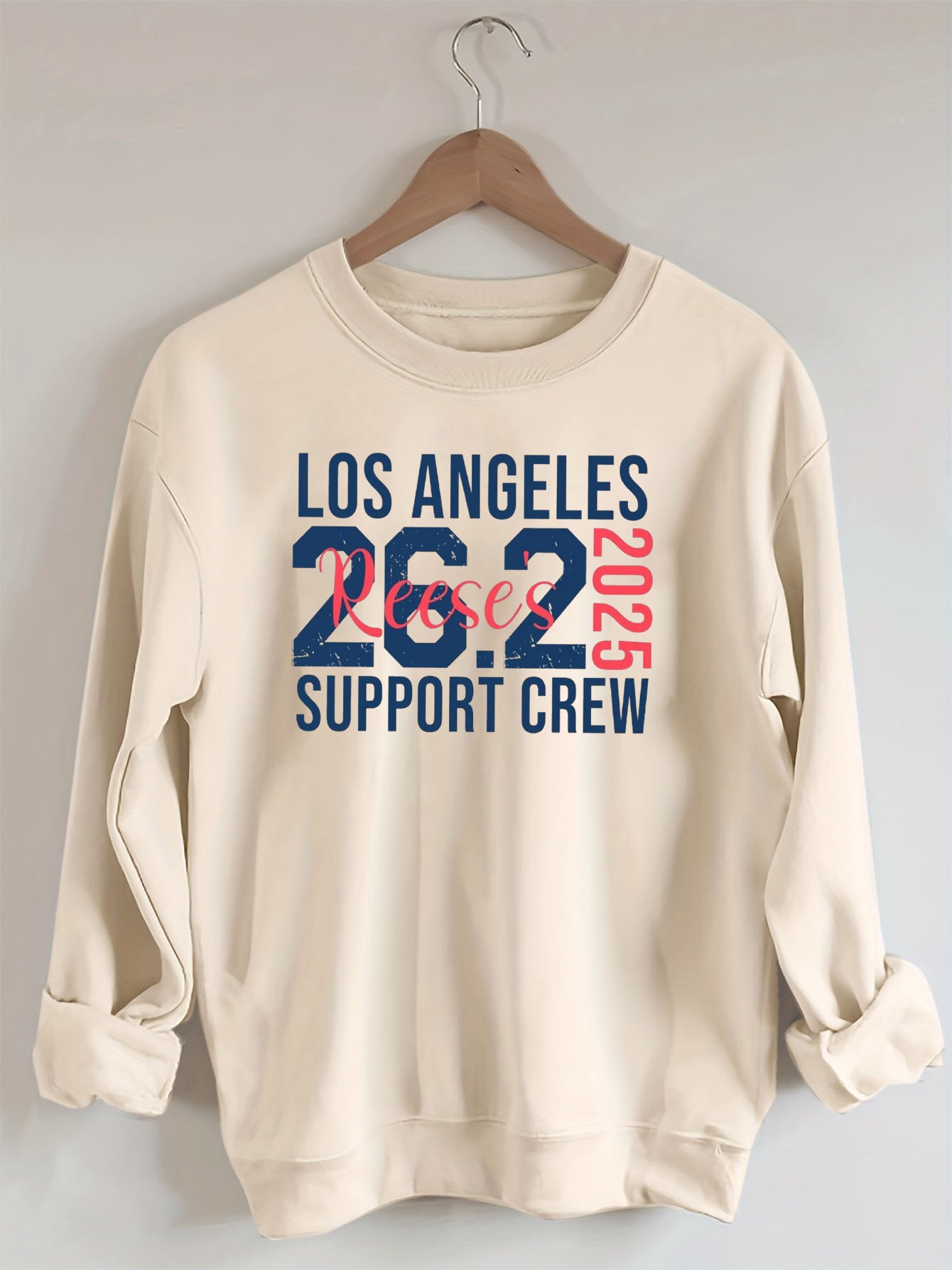 Custom Name Los Angeles 26.2 Marathon Support Crew Sweatshirt