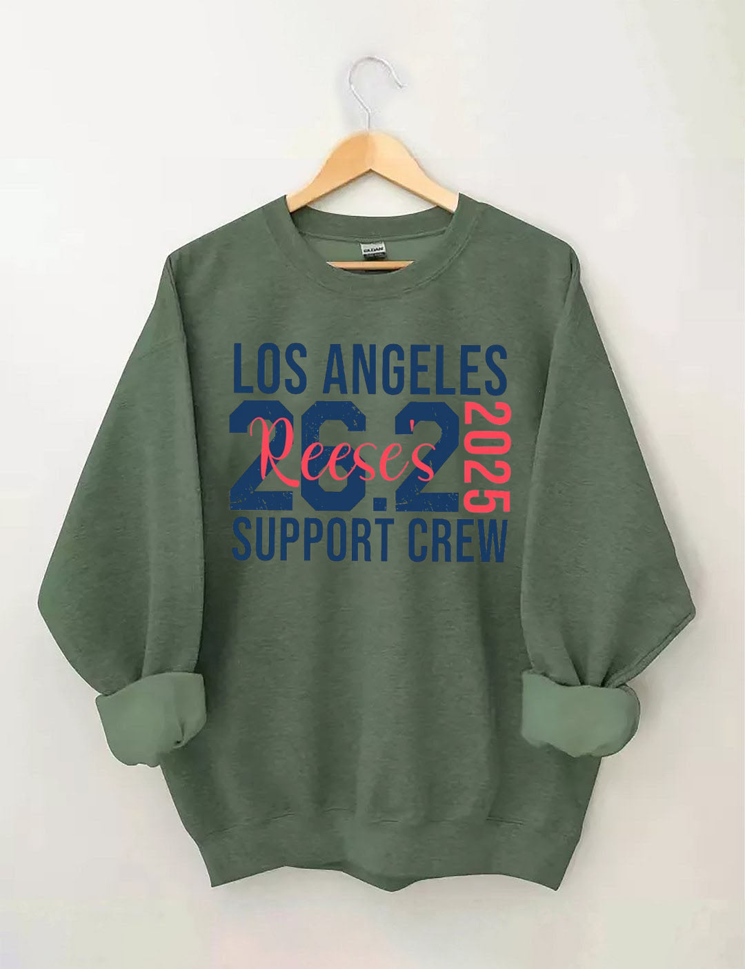 Custom Name Los Angeles 26.2 Marathon Support Crew Sweatshirt