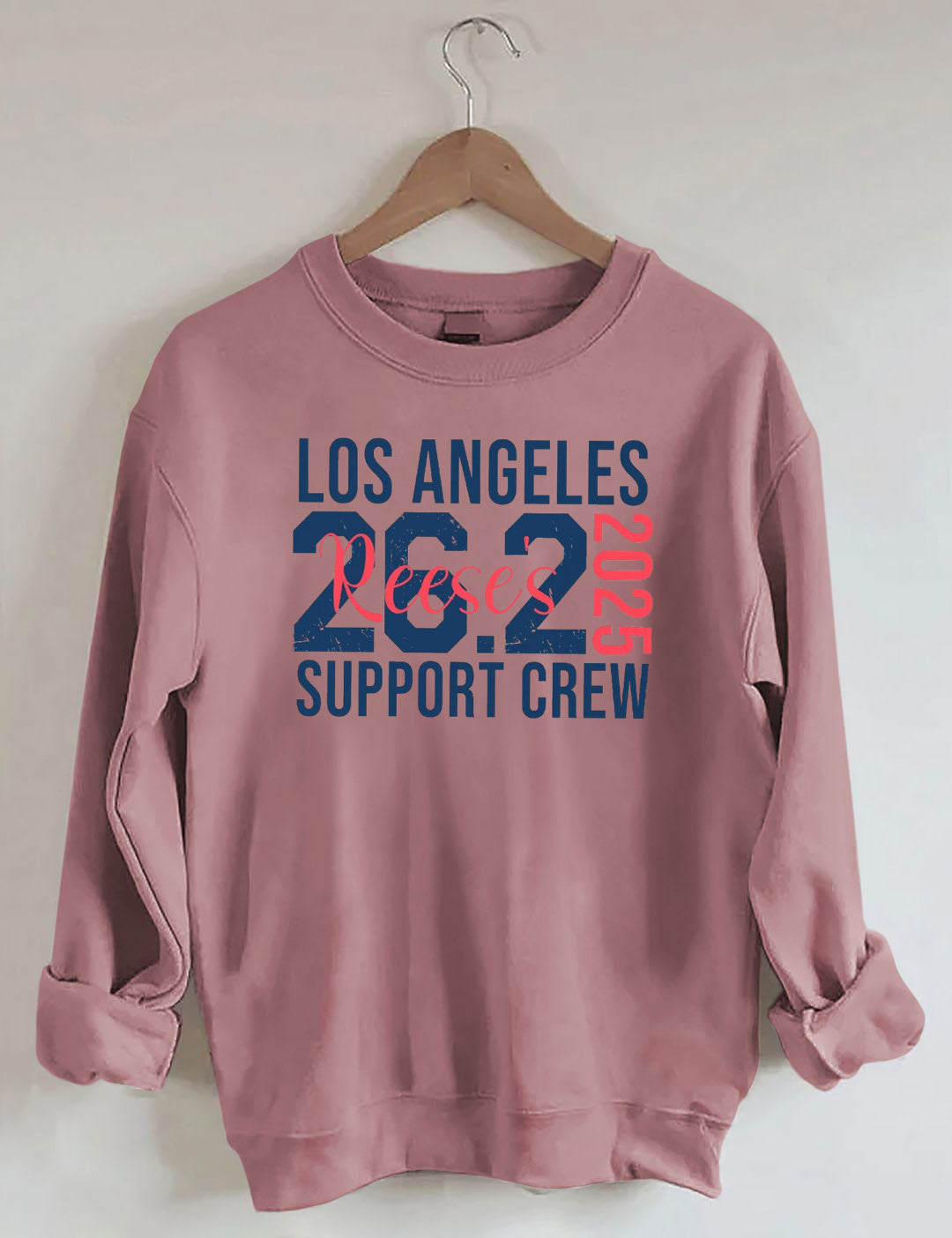 Custom Name Los Angeles 26.2 Marathon Support Crew Sweatshirt