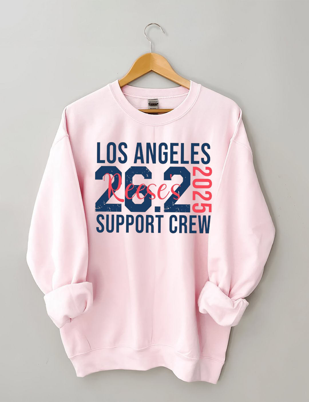Custom Name Los Angeles 26.2 Marathon Support Crew Sweatshirt