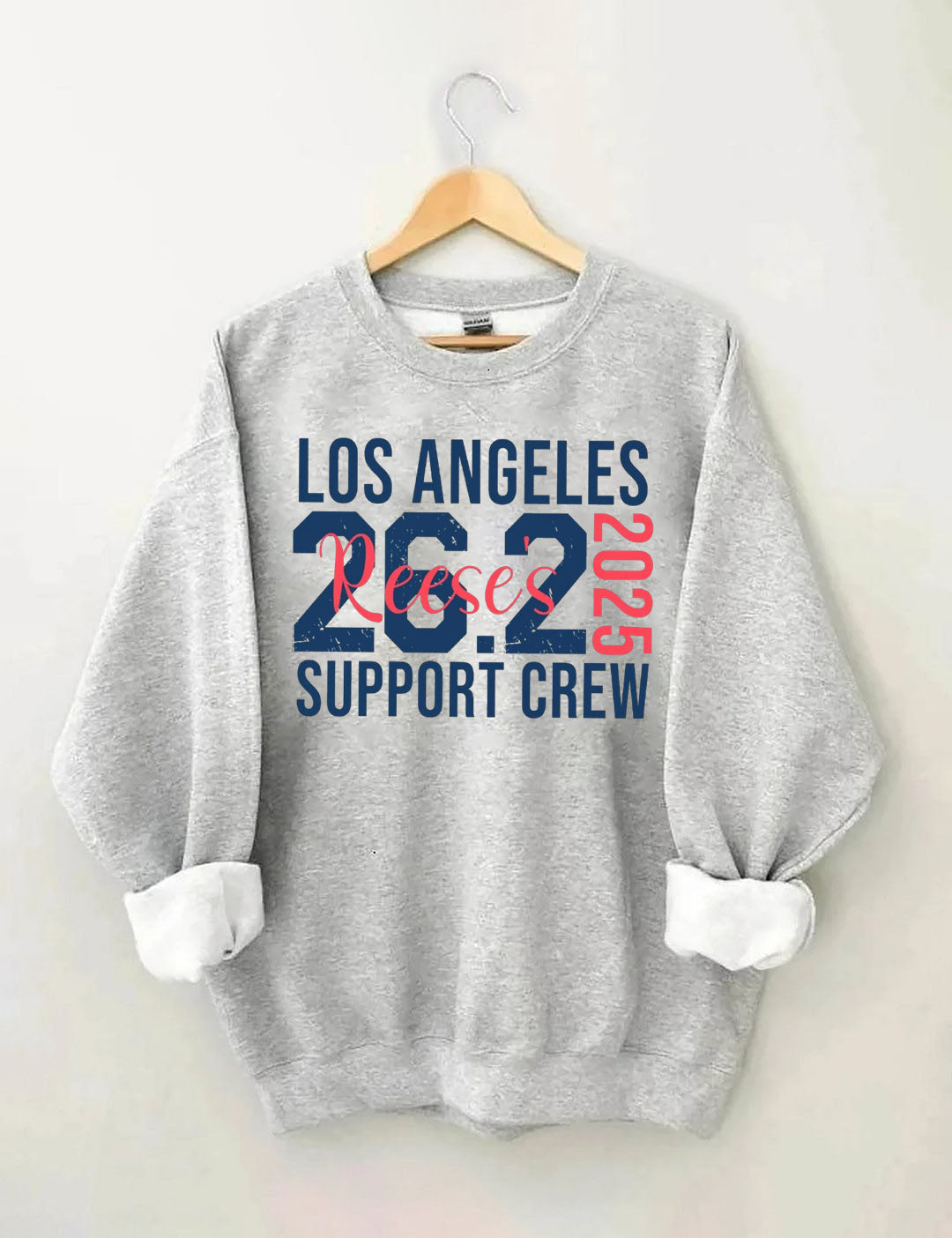 Custom Name Los Angeles 26.2 Marathon Support Crew Sweatshirt
