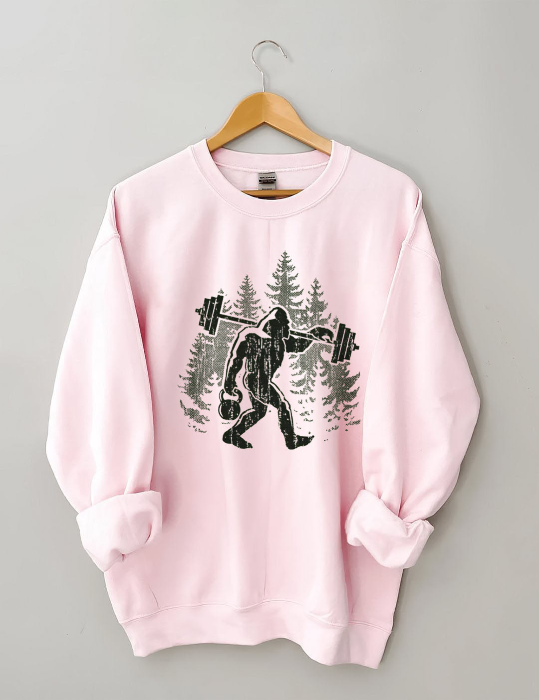 Bigfoot Weight Lifting Gym Sweatshirt