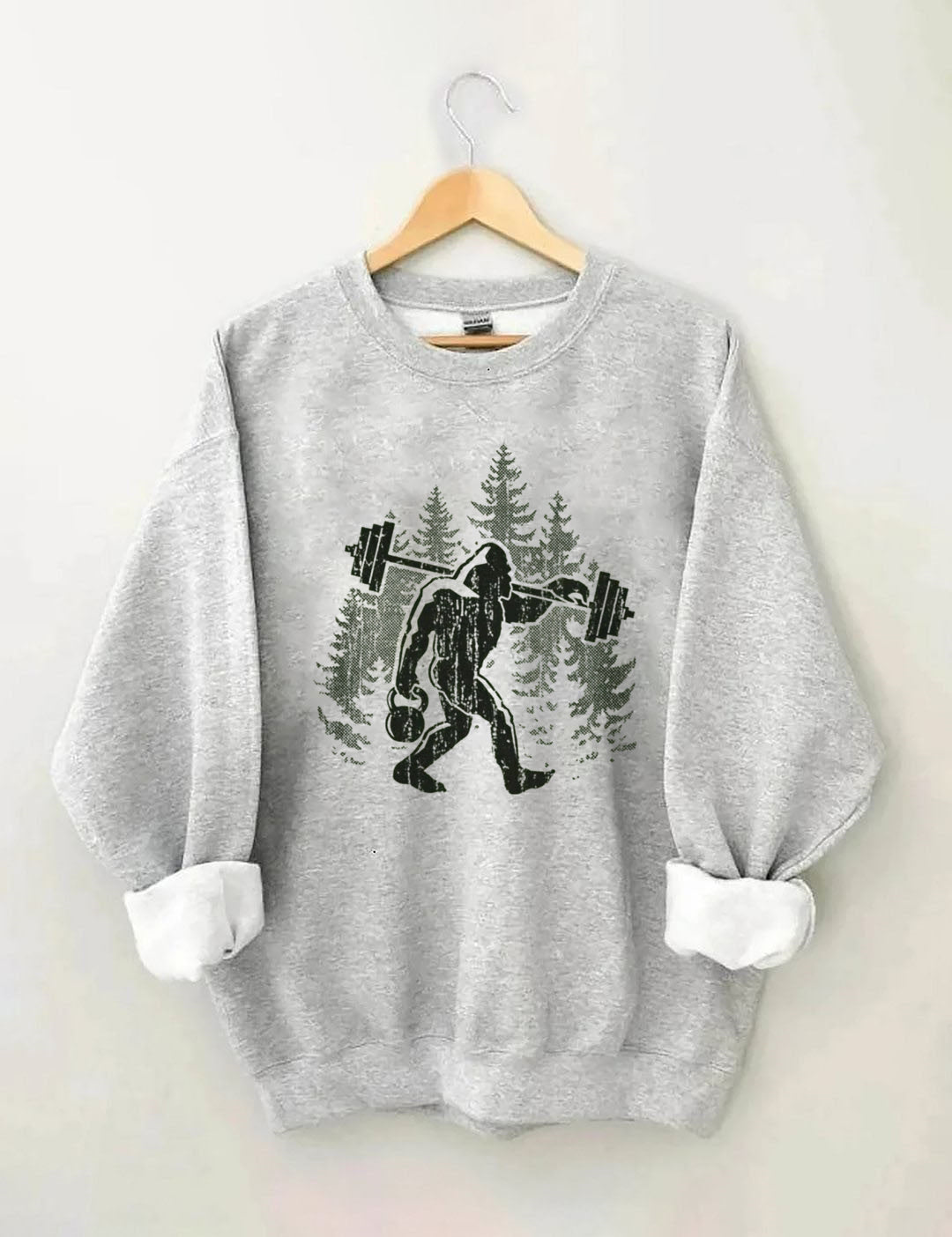 Bigfoot Weight Lifting Gym Sweatshirt
