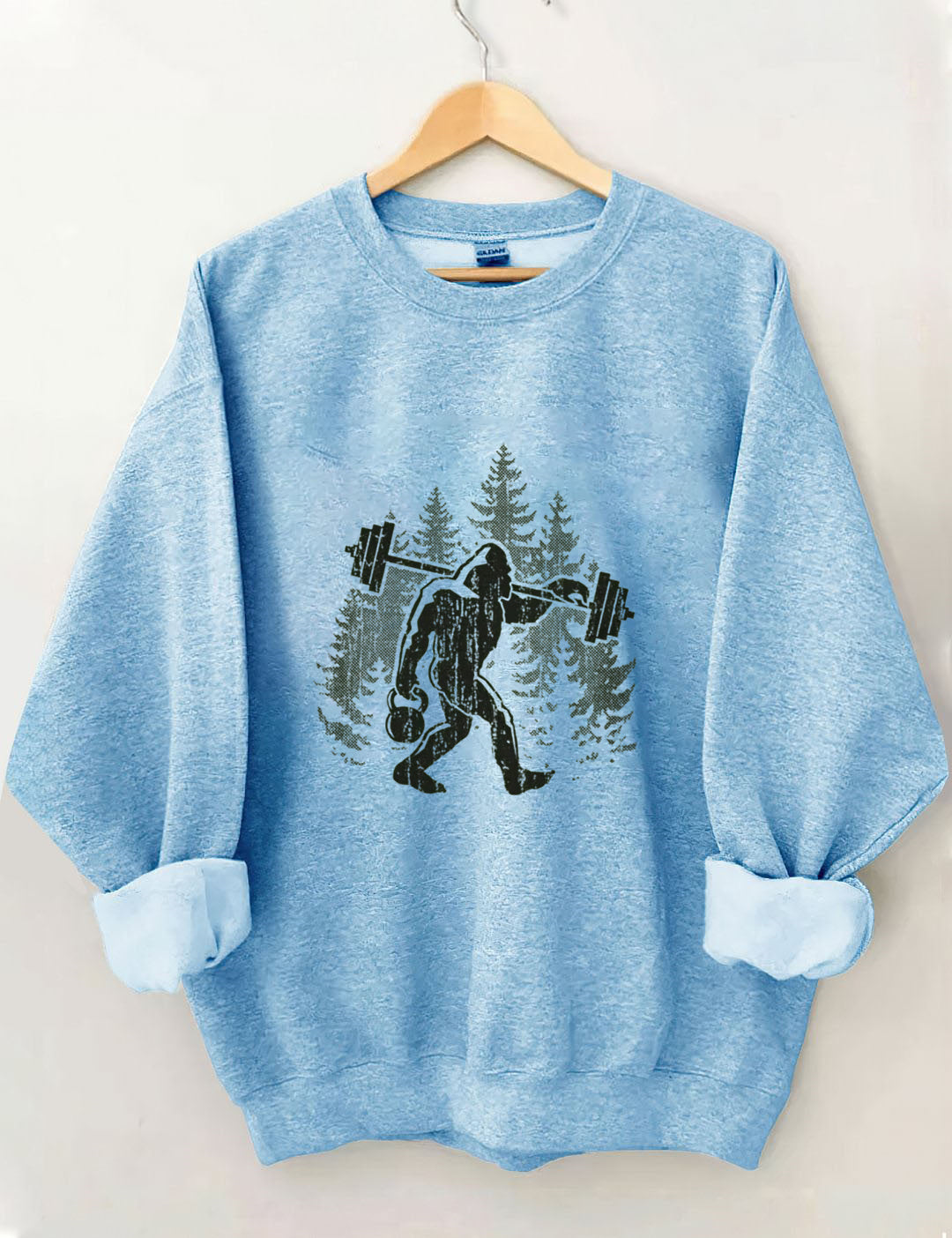 Bigfoot Weight Lifting Gym Sweatshirt