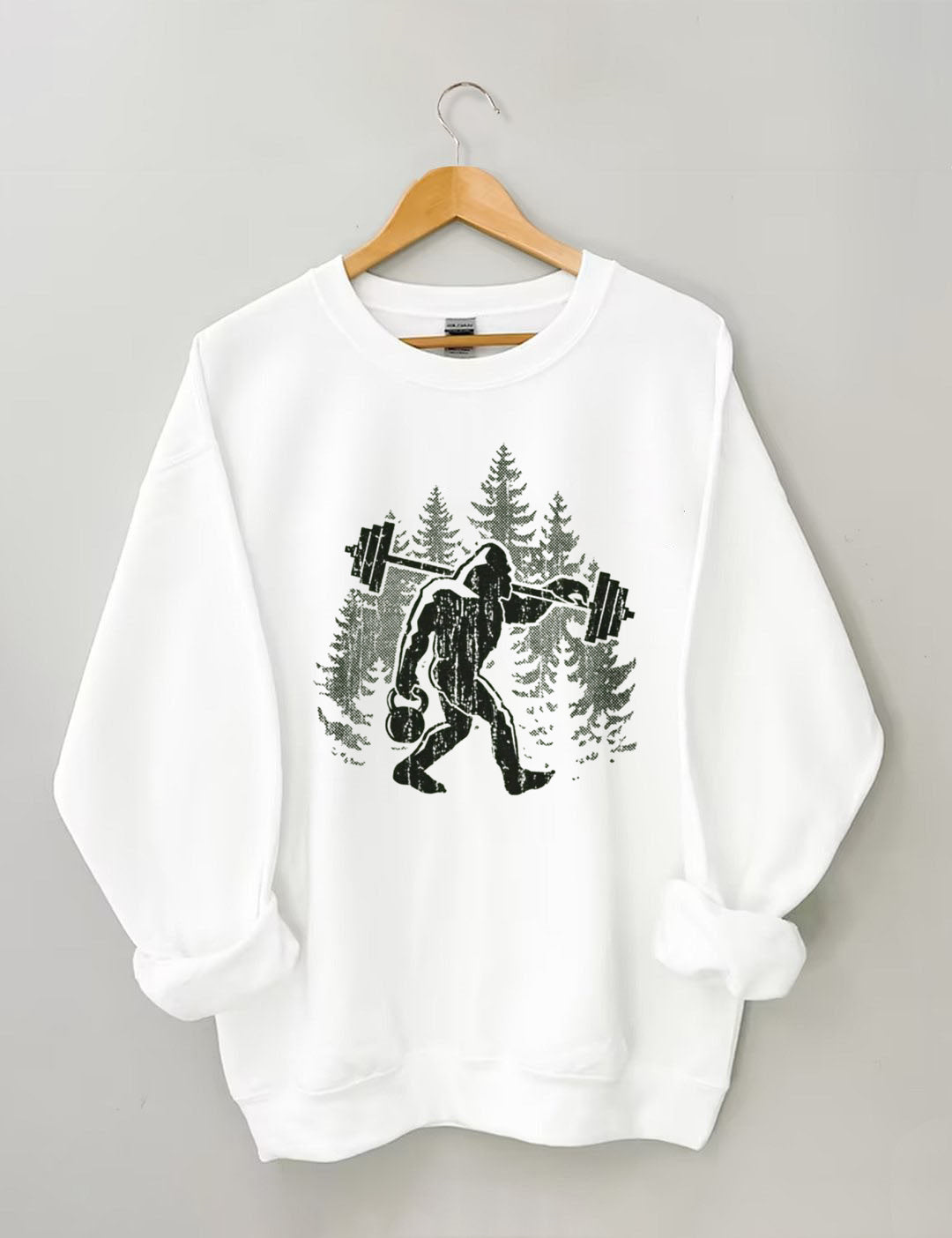 Bigfoot Weight Lifting Gym Sweatshirt