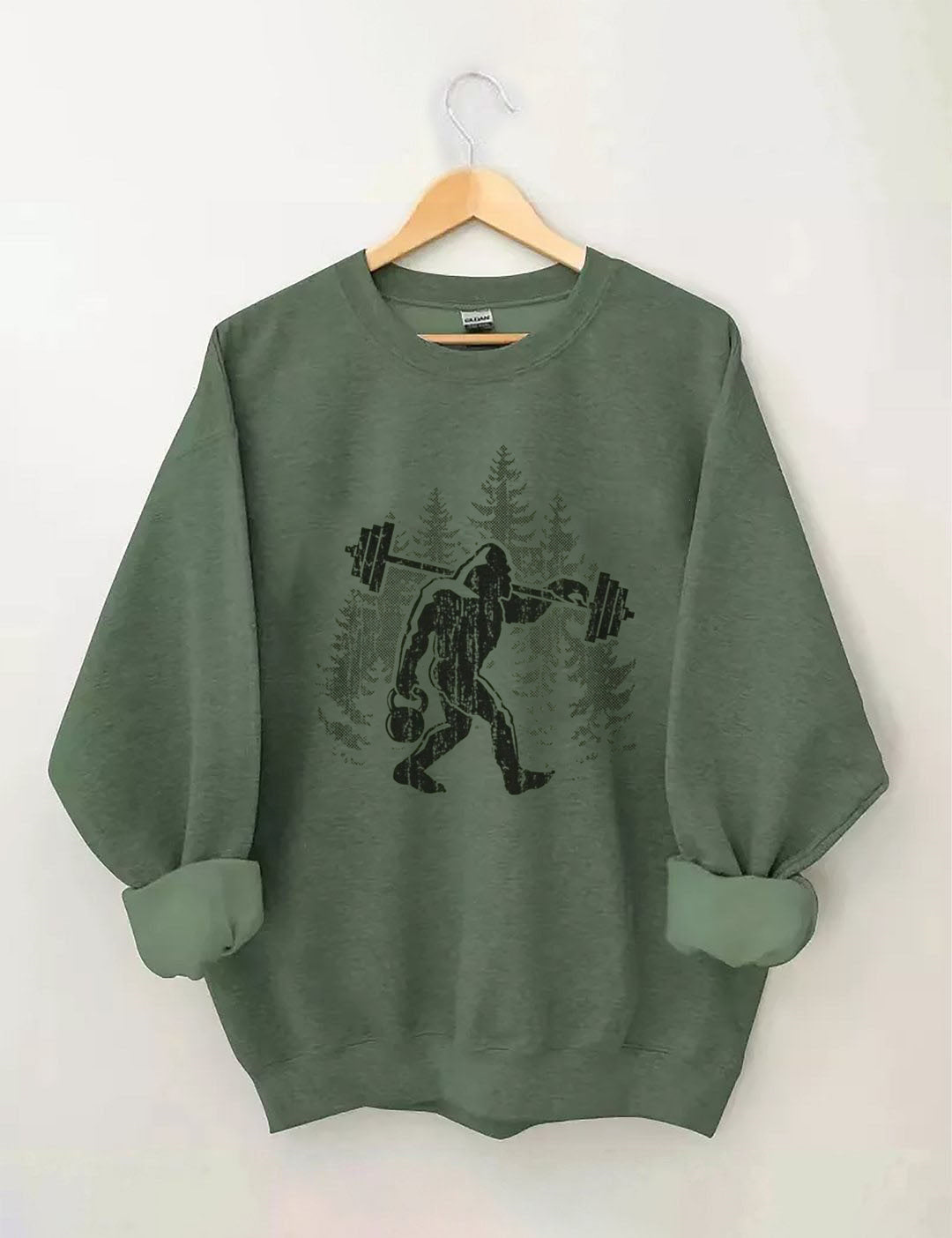 Bigfoot Weight Lifting Gym Sweatshirt