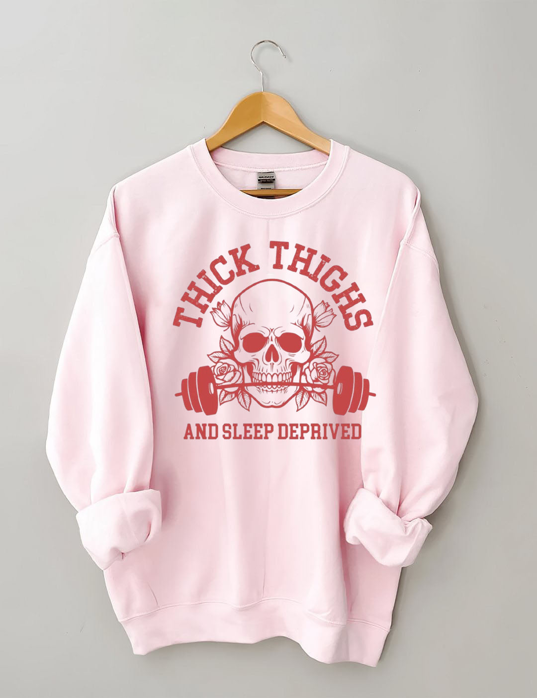 Thick Thighs and Sleep Deprived Comfort Colors ,Gym Sweatshirt