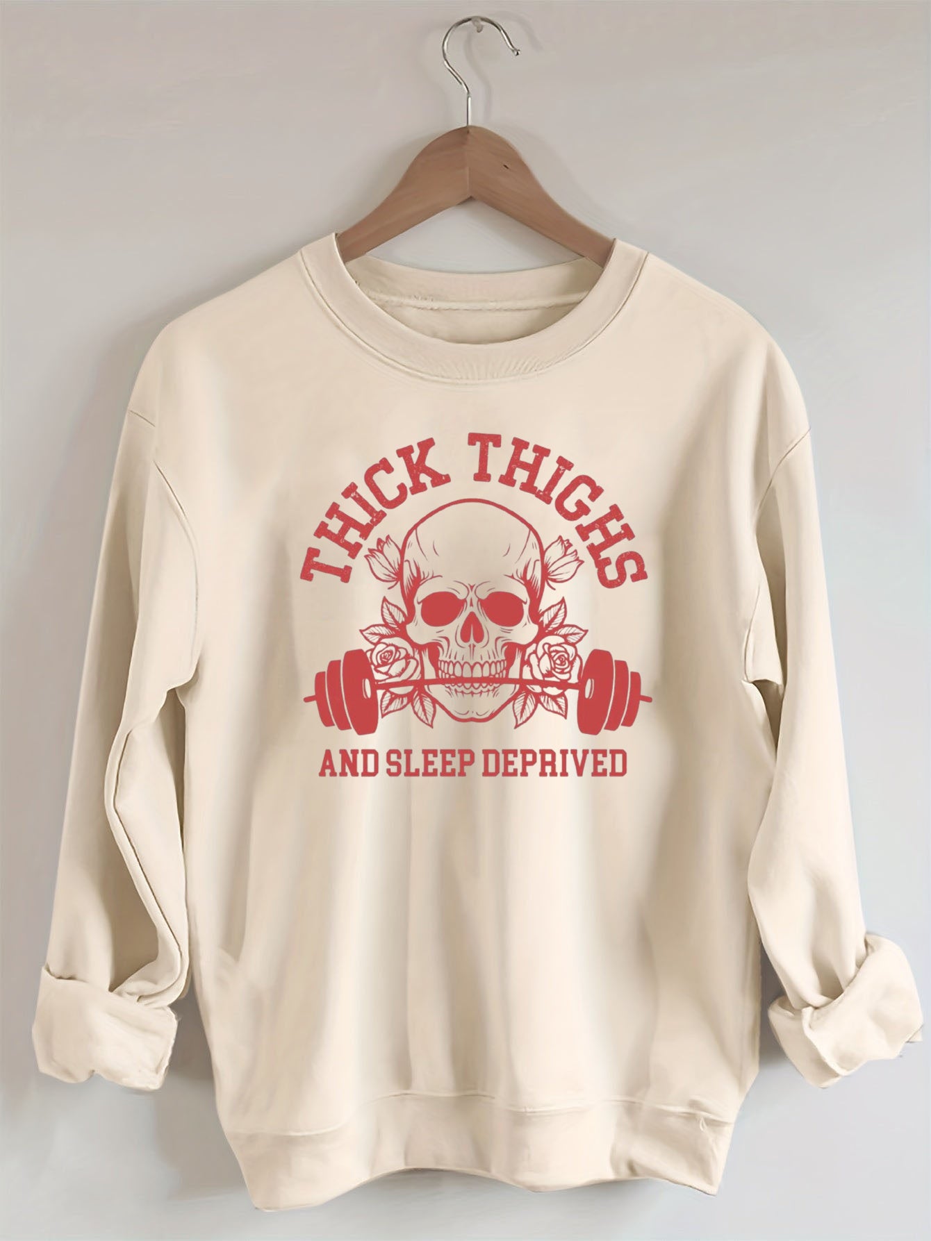 Thick Thighs and Sleep Deprived Comfort Colors ,Gym Sweatshirt