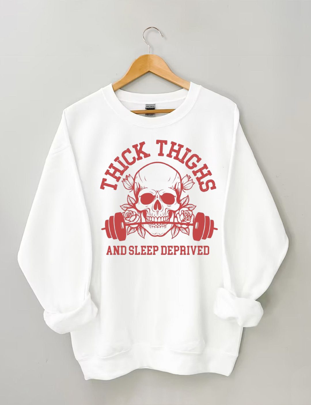Thick Thighs and Sleep Deprived Comfort Colors ,Gym Sweatshirt