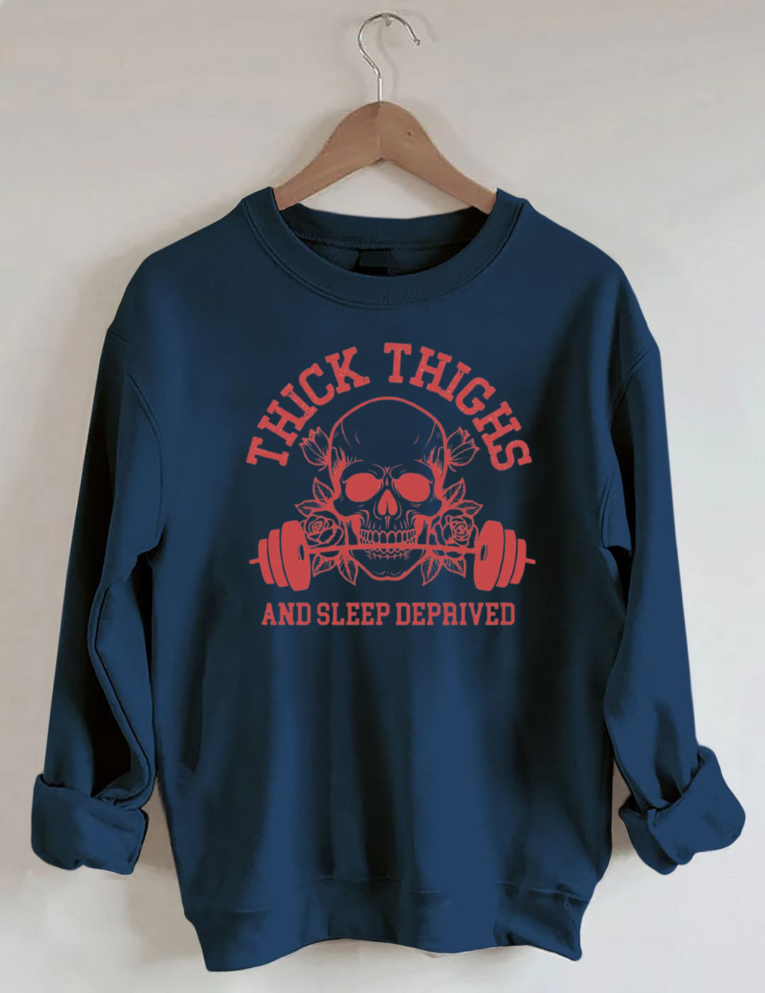 Thick Thighs and Sleep Deprived Comfort Colors ,Gym Sweatshirt