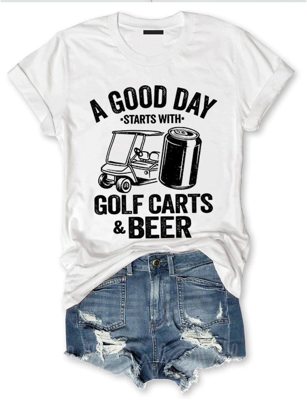 A Good Day Starts With Golf Carts And Beer T-shirt