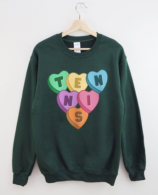Tennis Candy Hearts Sweatshirt