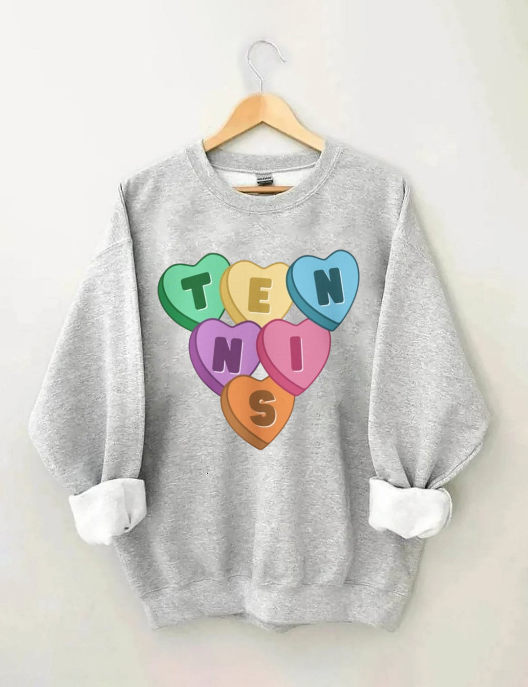 Tennis Candy Hearts Sweatshirt