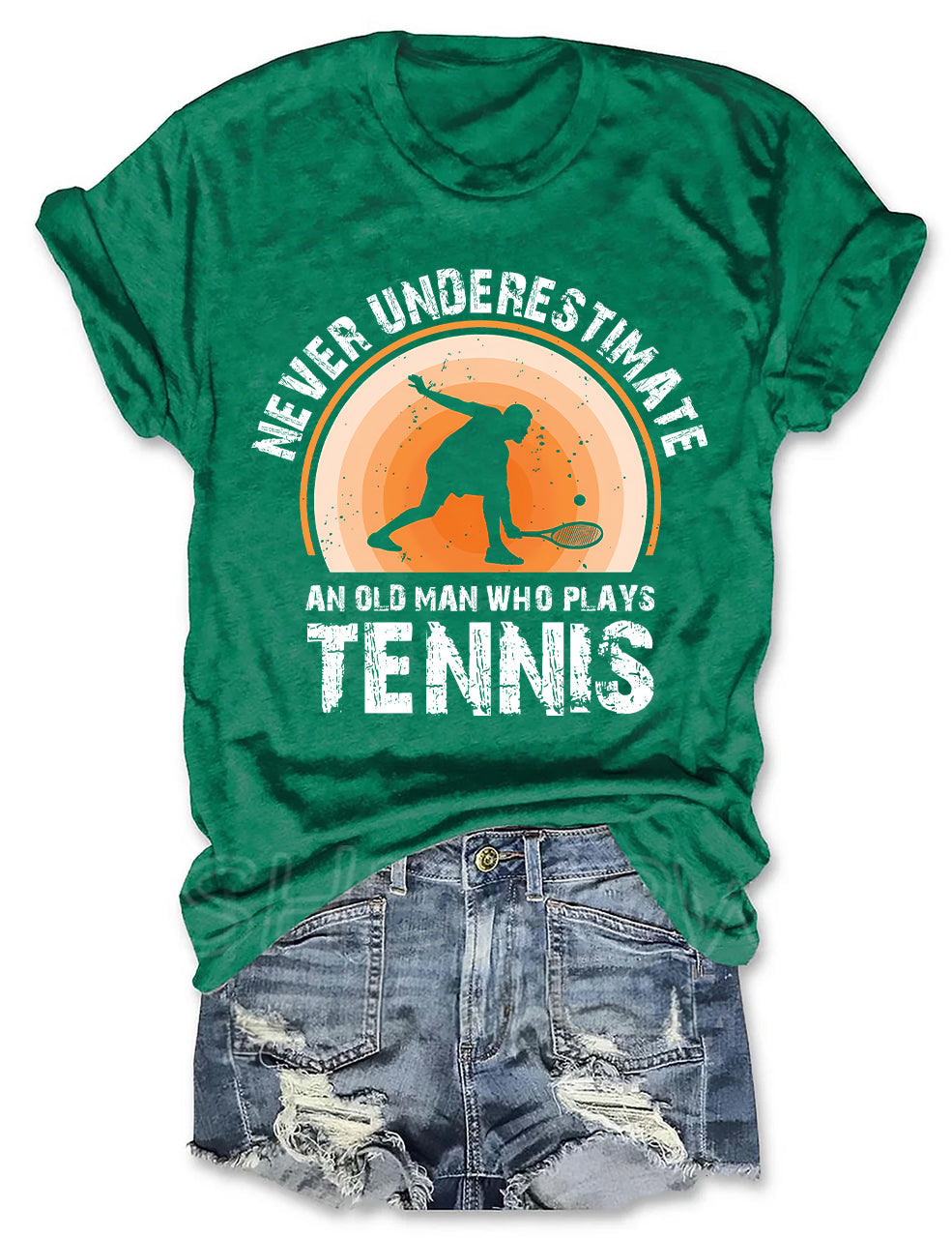 Never Underestimate An Old Man Who Plays Tennis T-shirt