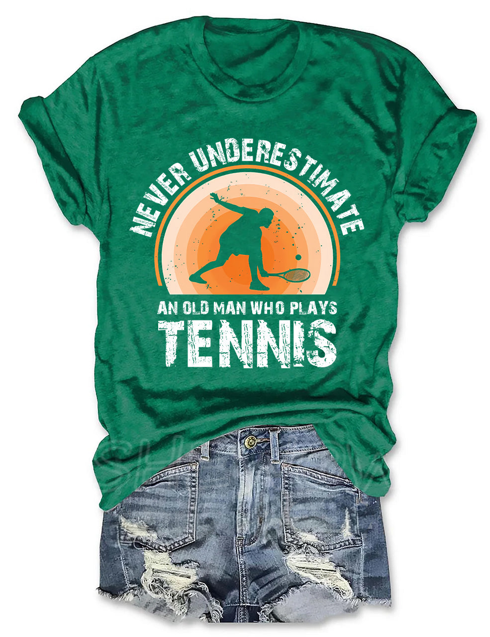 Never Underestimate An Old Man Who Plays Tennis T-shirt
