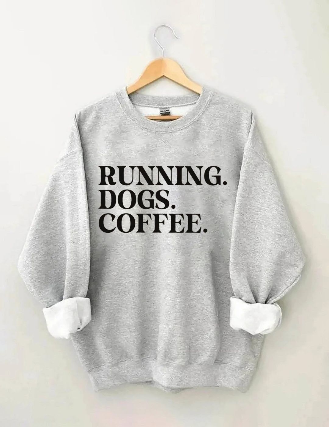 Running Dogs and Coffee Sweatshirt (You can customize this sweatshirt)