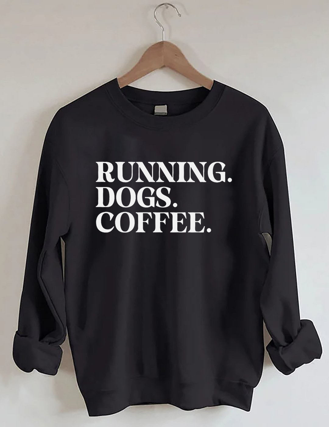 Running Dogs and Coffee Sweatshirt (You can customize this sweatshirt)