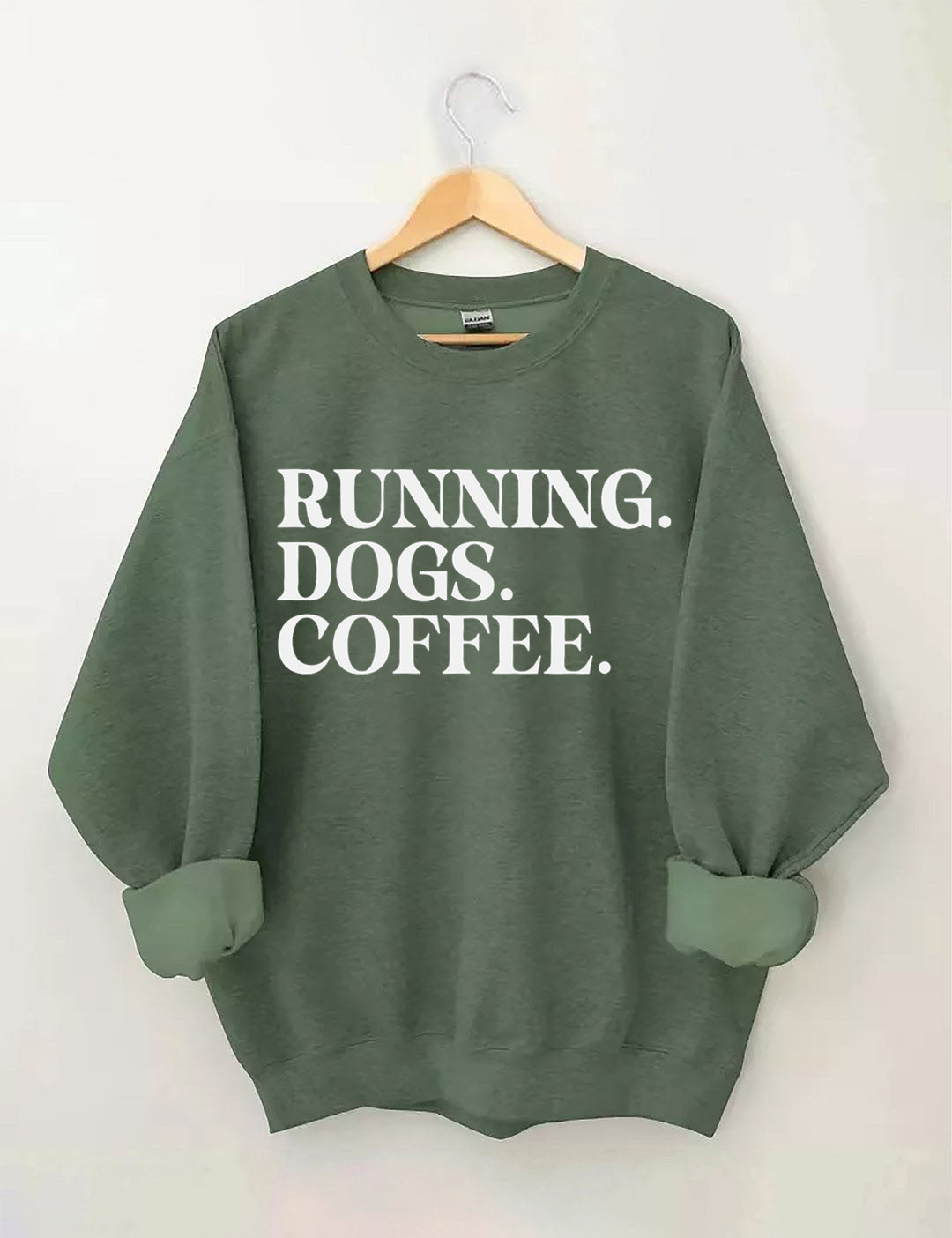 Running Dogs and Coffee Sweatshirt (You can customize this sweatshirt)