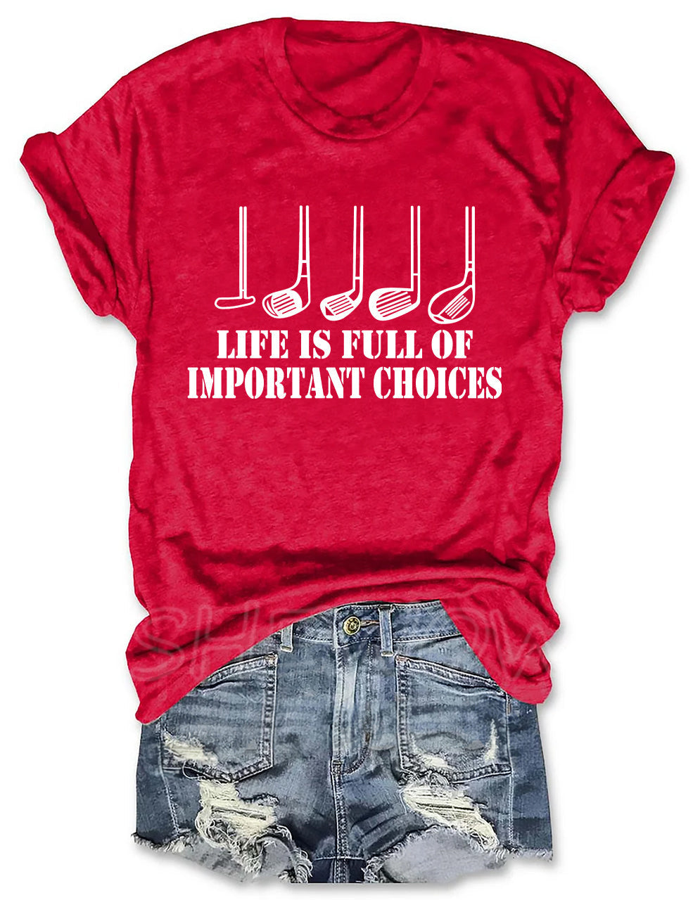 Golf Gift Life is Full of Important Choices T-shirt