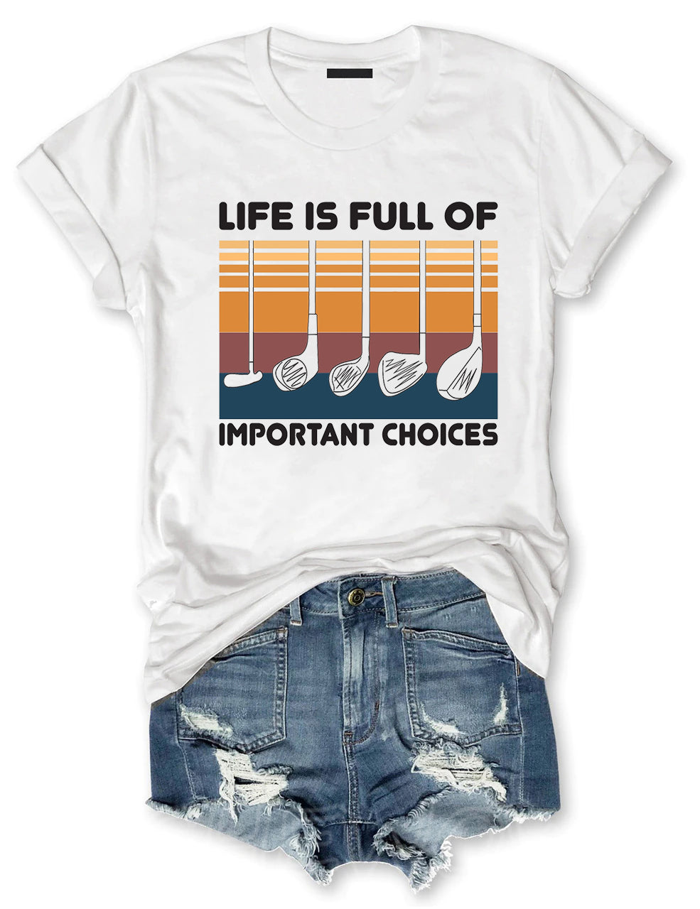 Golf Gift Life is Full of Important Choices T-shirt