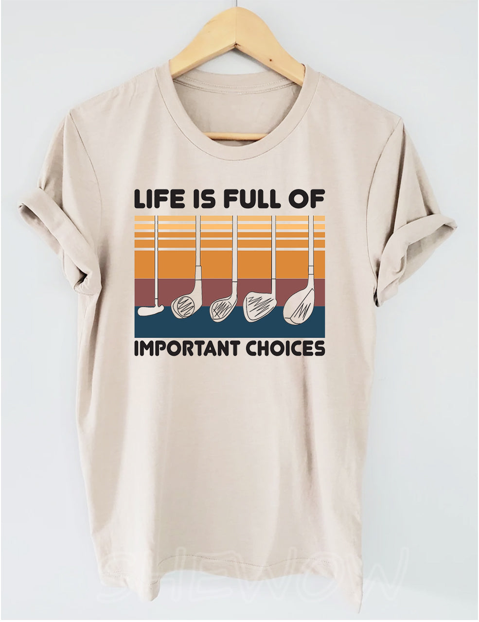 Golf Gift Life is Full of Important Choices T-shirt