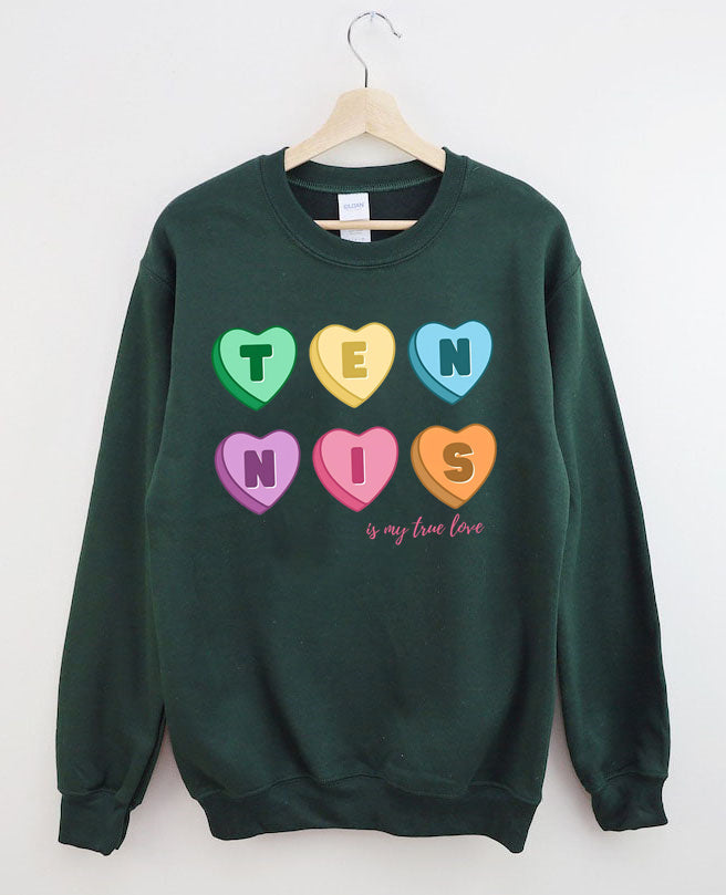 Tennis Candy Hearts Sweatshirt