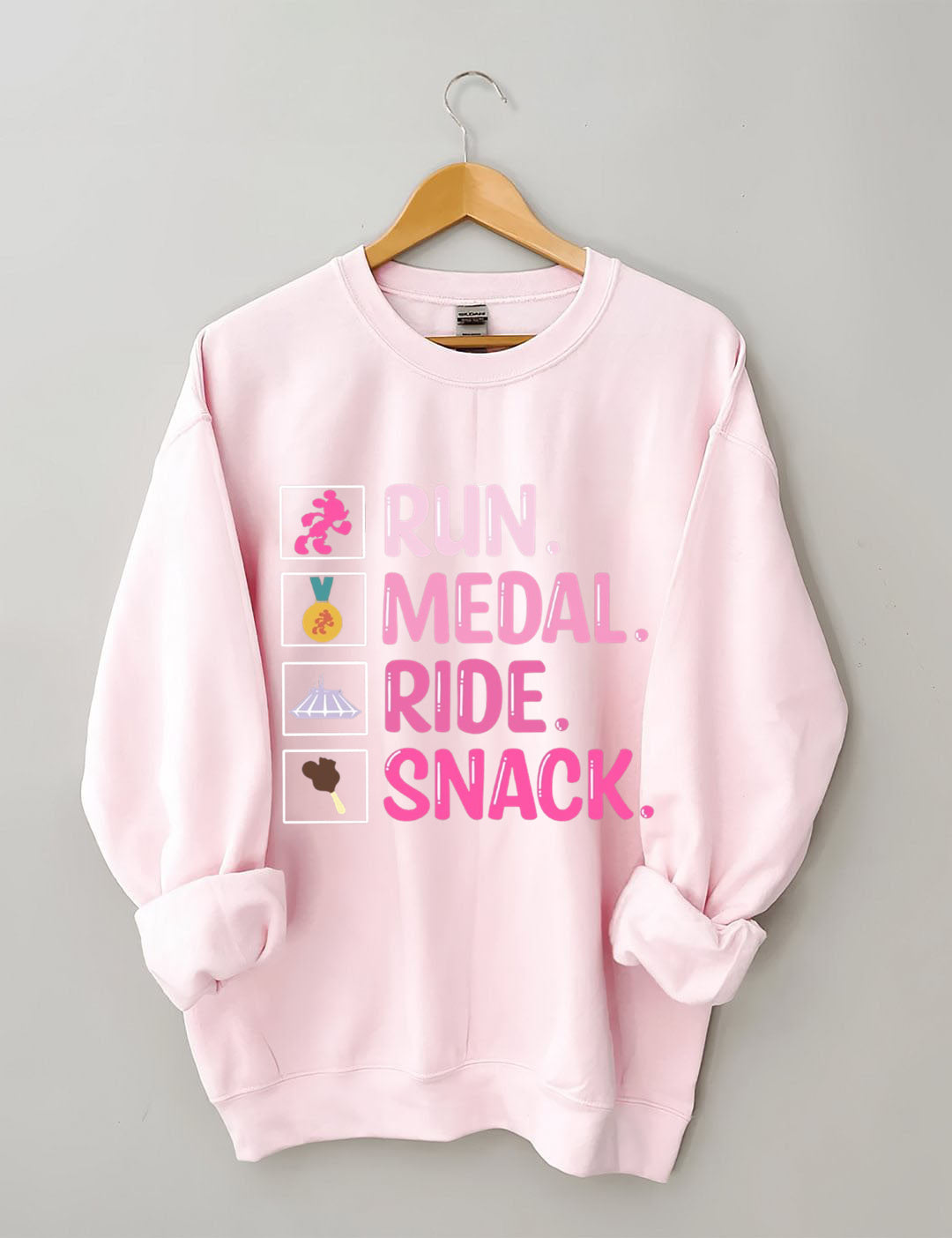 Run, Medal, Ride, Snack Sweatshirt