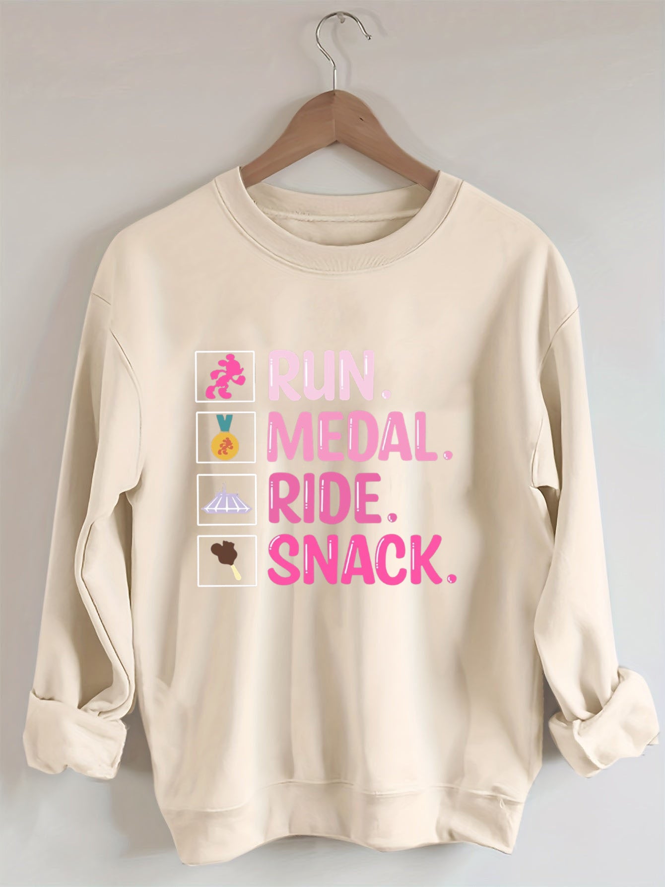 Run, Medal, Ride, Snack Sweatshirt
