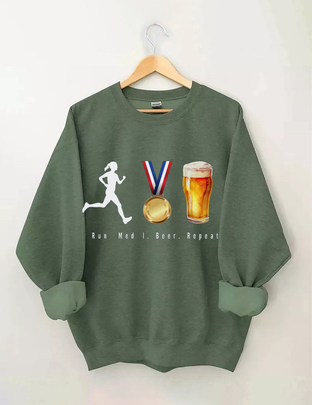 Run.Medal.Beer.Repeat.Sweatshirt