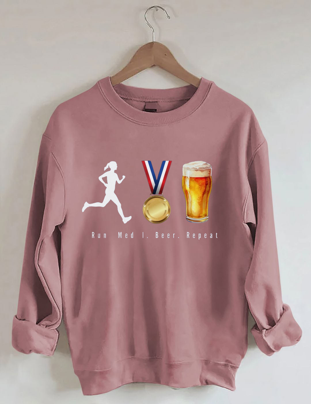 Run.Medal.Beer.Repeat.Sweatshirt
