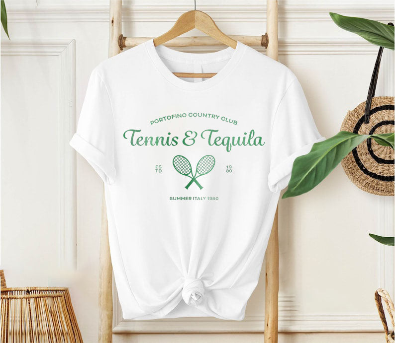 Vintage Tennis & Tequila Summer Italy 1980 T-Shirt