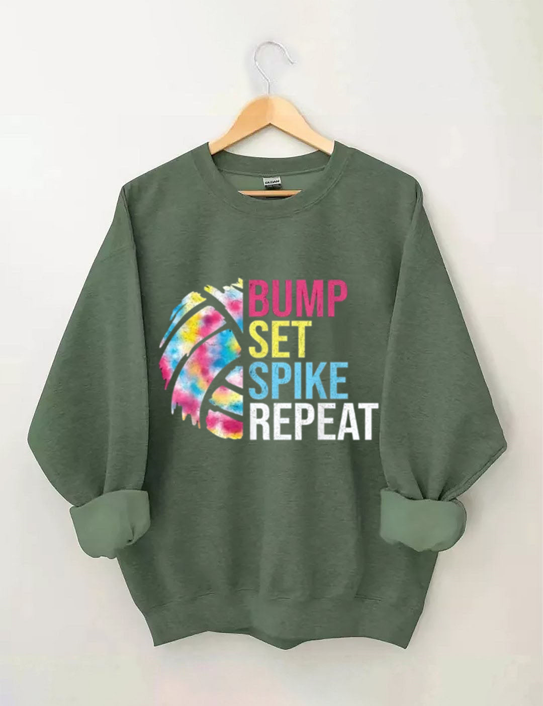 Bump Set Spike Repeat Volleyball Sweatshirt