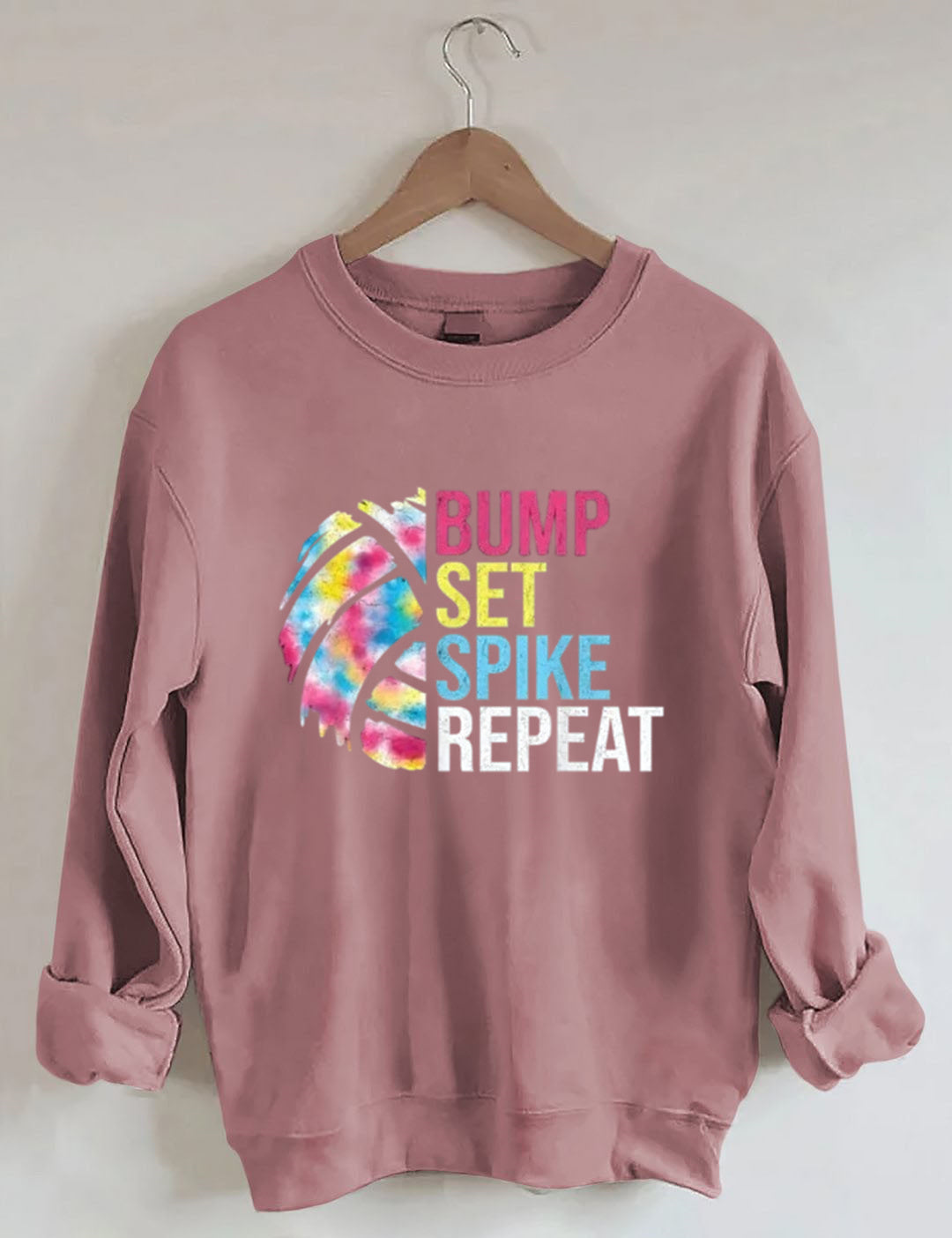 Bump Set Spike Repeat Volleyball Sweatshirt