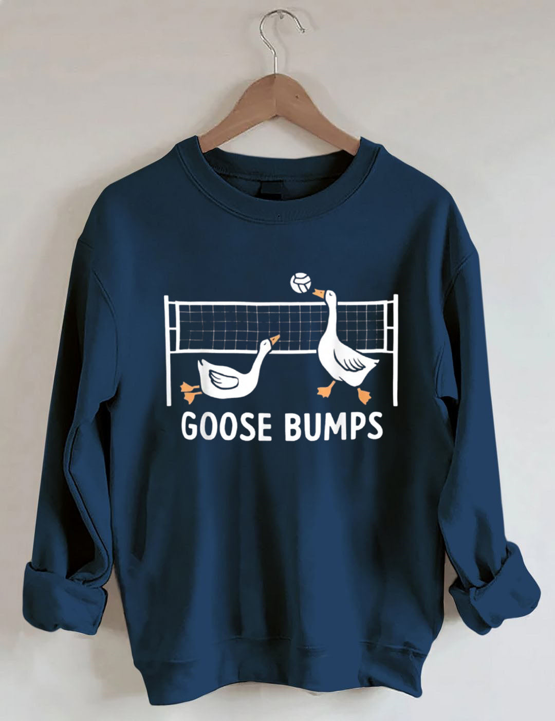 Goose Bumps Volleyball Set Spike Funny Volleyball Sweatshirt