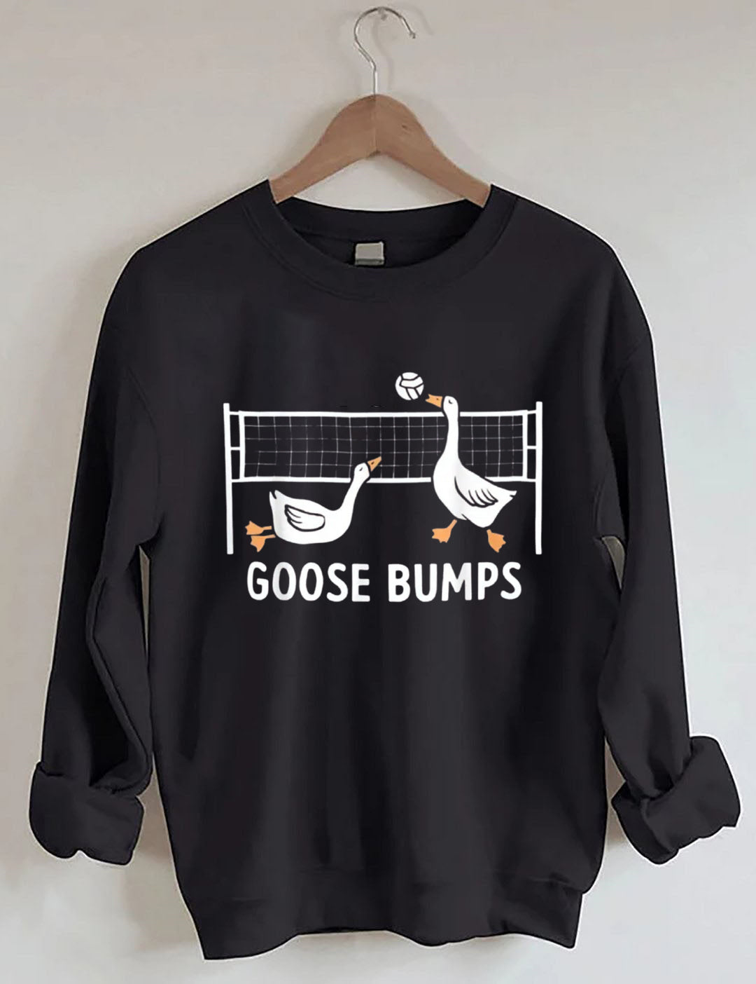 Goose Bumps Volleyball Set Spike Funny Volleyball Sweatshirt