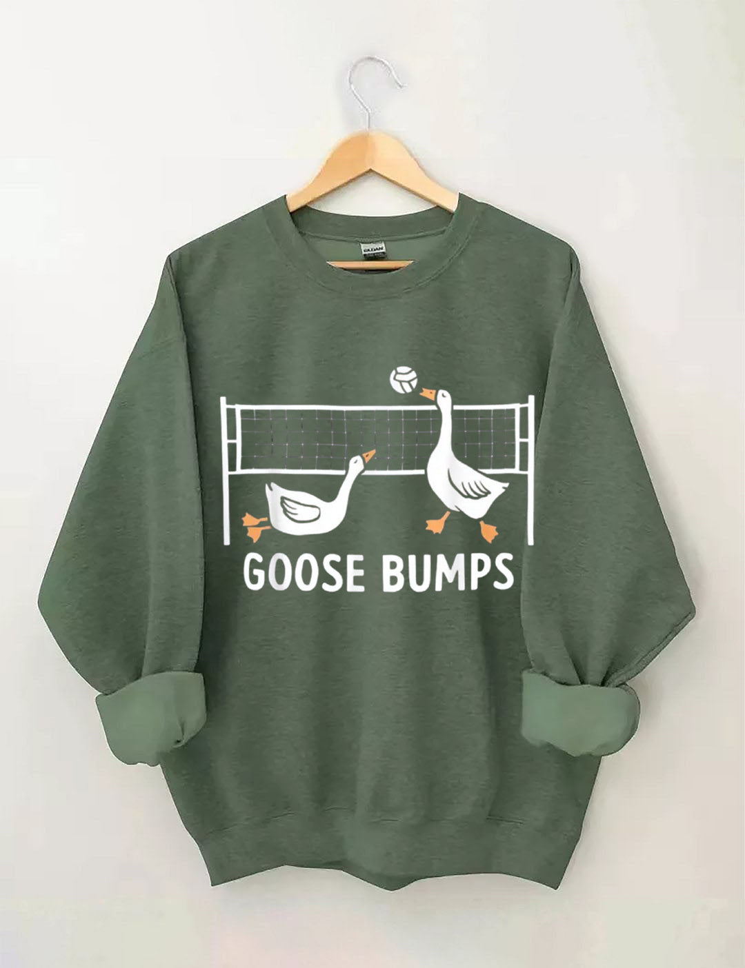 Goose Bumps Volleyball Set Spike Funny Volleyball Sweatshirt
