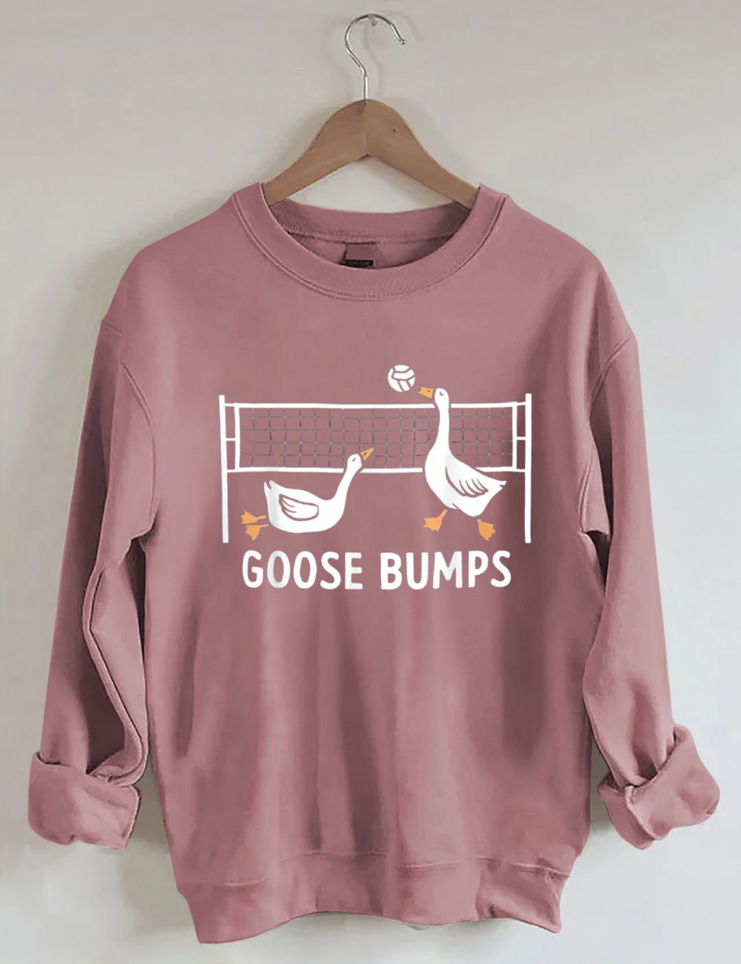 Goose Bumps Volleyball Set Spike Funny Volleyball Sweatshirt