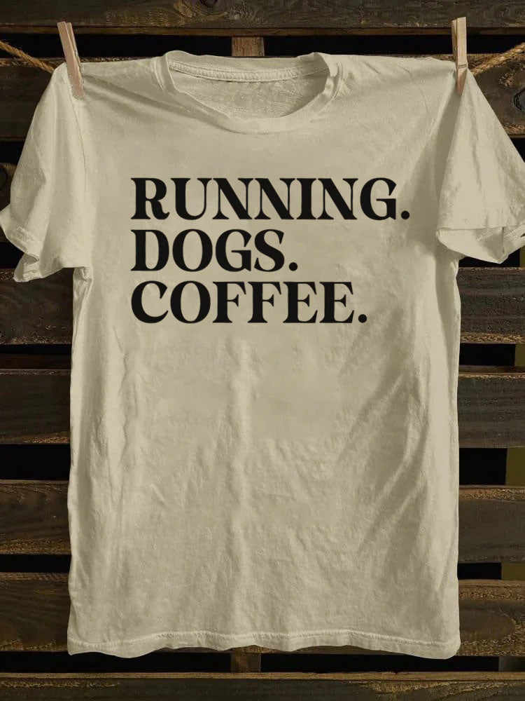Running Dogs and Coffee T-shirt
