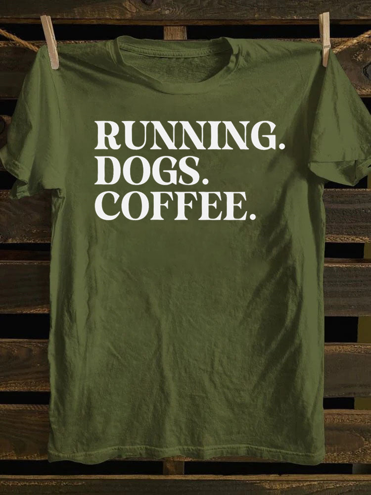 Running Dogs and Coffee T-shirt