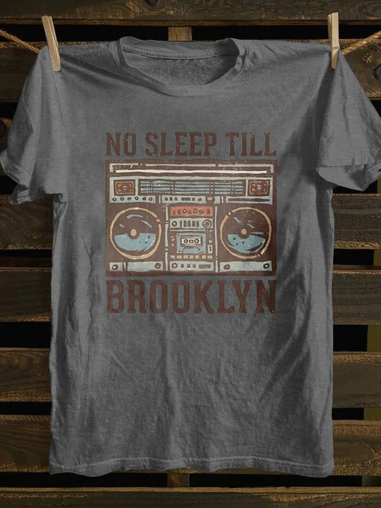 Vintage Punk Rock Graphic - "NO SLEEP TILL BROOKLYN" T-shirt