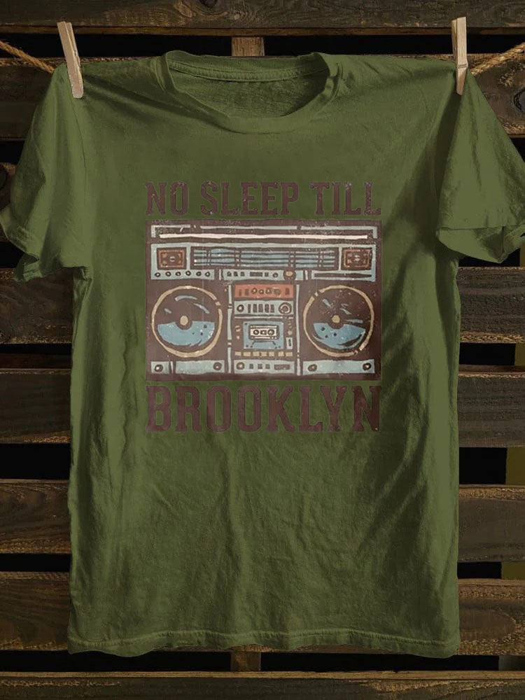 Vintage Punk Rock Graphic - "NO SLEEP TILL BROOKLYN" T-shirt