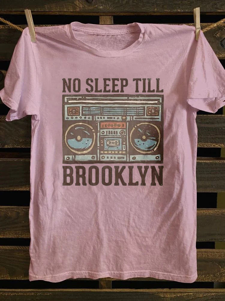 Vintage Punk Rock Graphic - "NO SLEEP TILL BROOKLYN" T-shirt