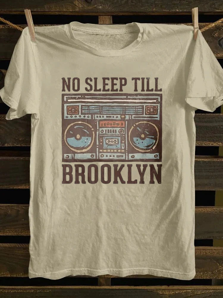 Vintage Punk Rock Graphic - "NO SLEEP TILL BROOKLYN" T-shirt