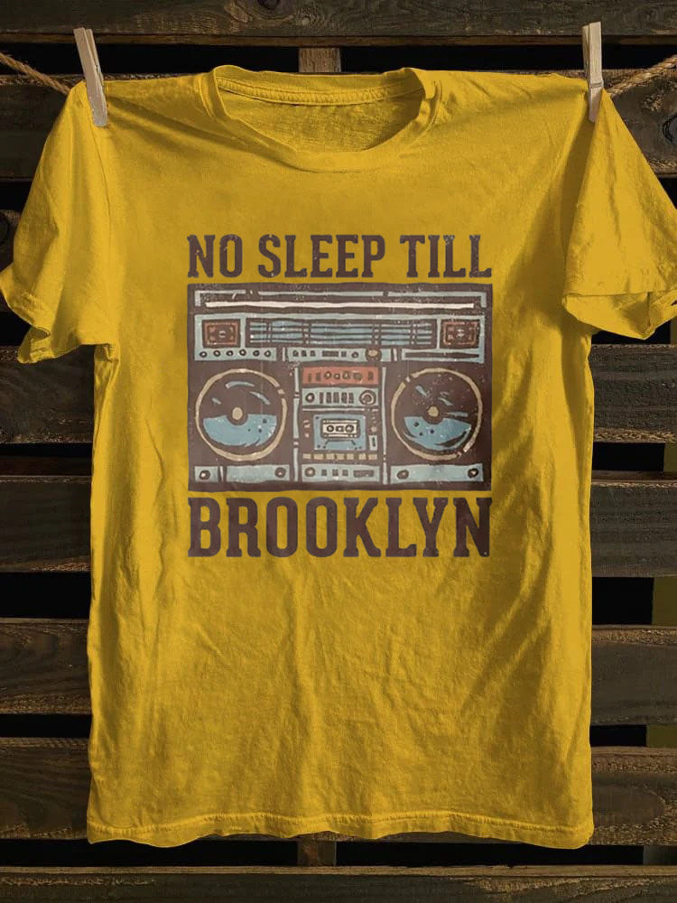 Vintage Punk Rock Graphic - "NO SLEEP TILL BROOKLYN" T-shirt